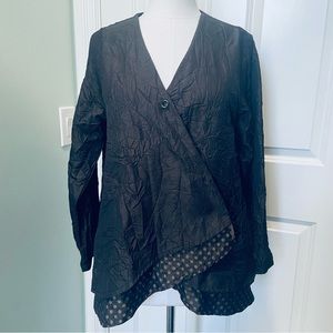 Brand new with tags crinkled silk designer lightweight coat/blazer